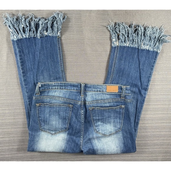 JUDY BLUE Frayed Hem Blue Jeans - Picture 2 of 7